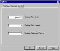 Configure Life Cycle Test Limit