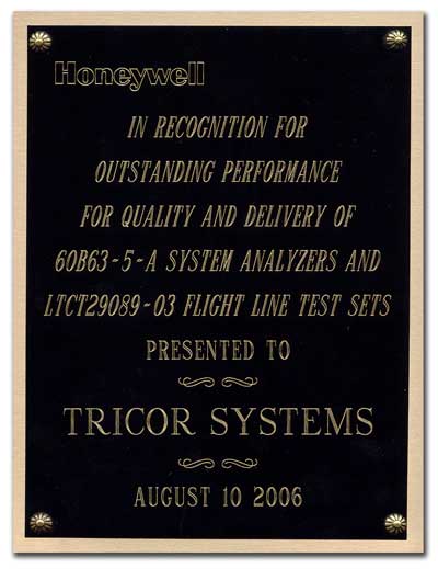 Honeywell Outstanding Performance Award August 2006