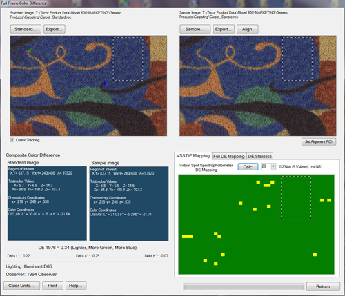 Full Frame Color Diference user selection